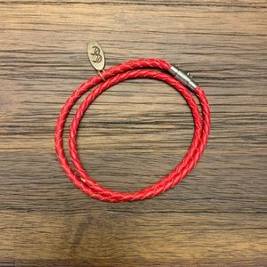 Red leather bracelet